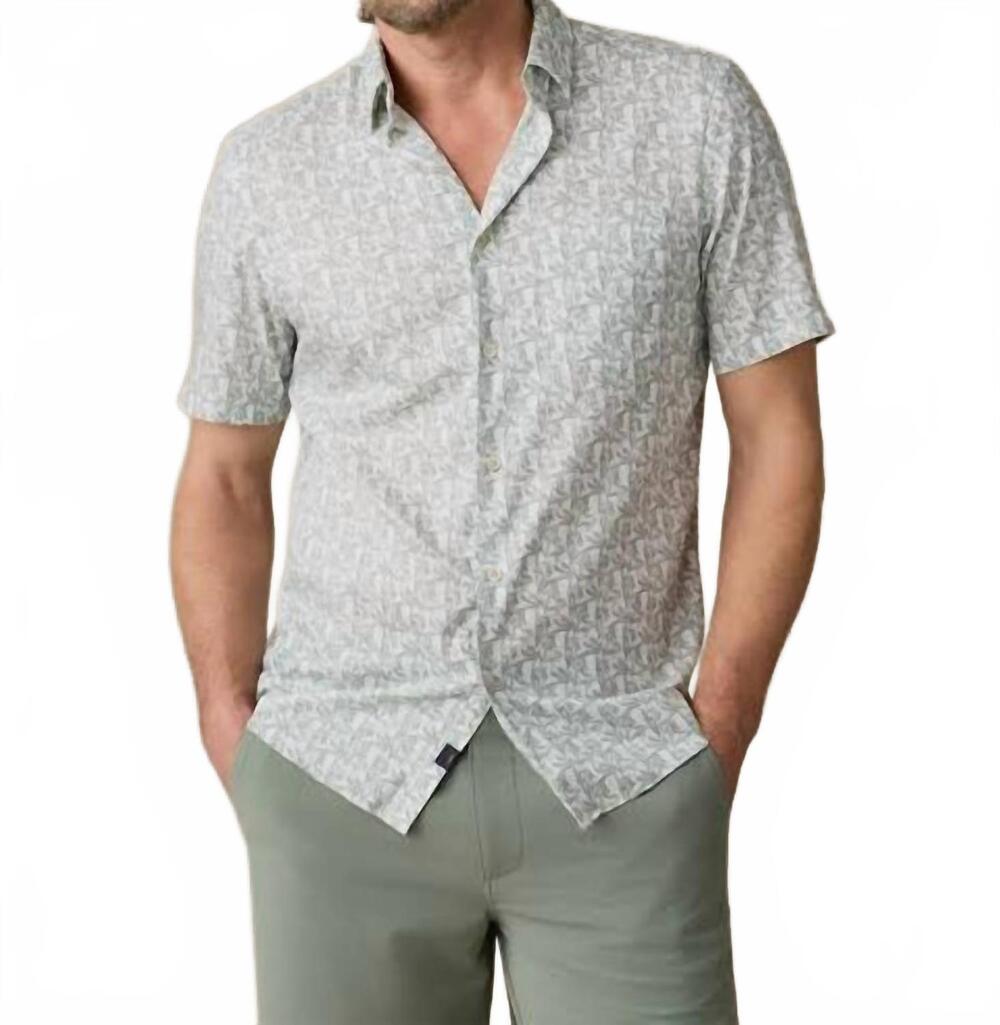 NEW FAHERTY short sleeve movement monterey shirt in gae
